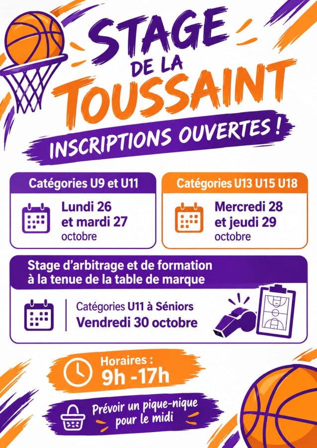 Stage Toussaint U9/U11